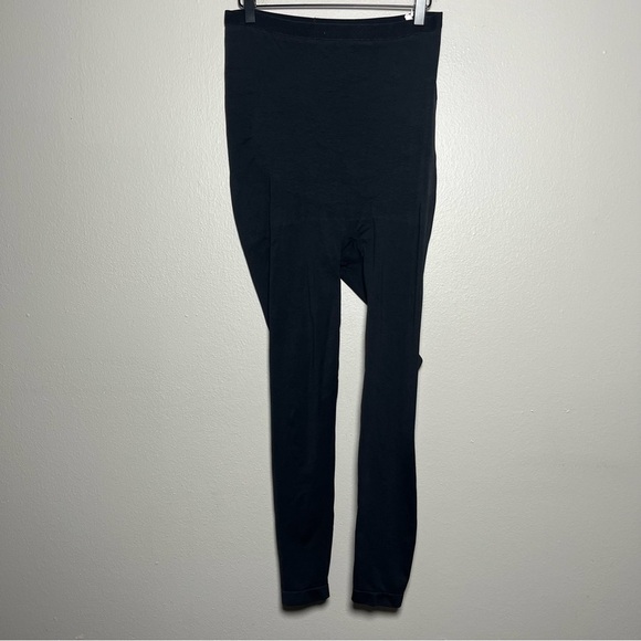 Spanx Assets Women Shaping Leggings 1X Black Over the Belly Tummy Control Slimmi - Picture 1 of 8